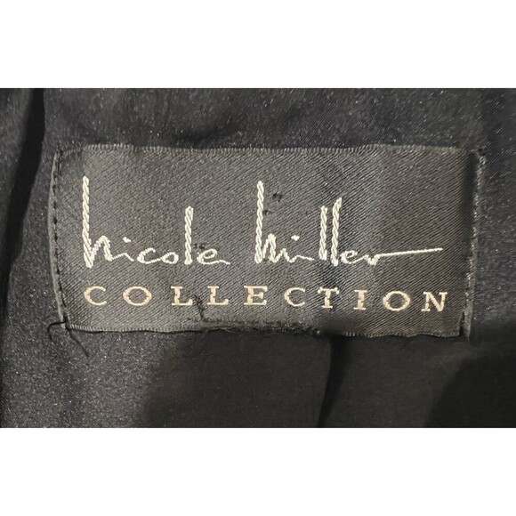 Nicole Miller Collection Black Spaghetti Strap Ruched Cocktail Dress - Size 6 - Picture 7 of 7